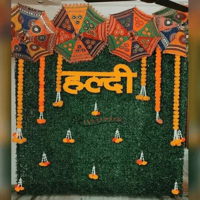 Wedding haldi decor