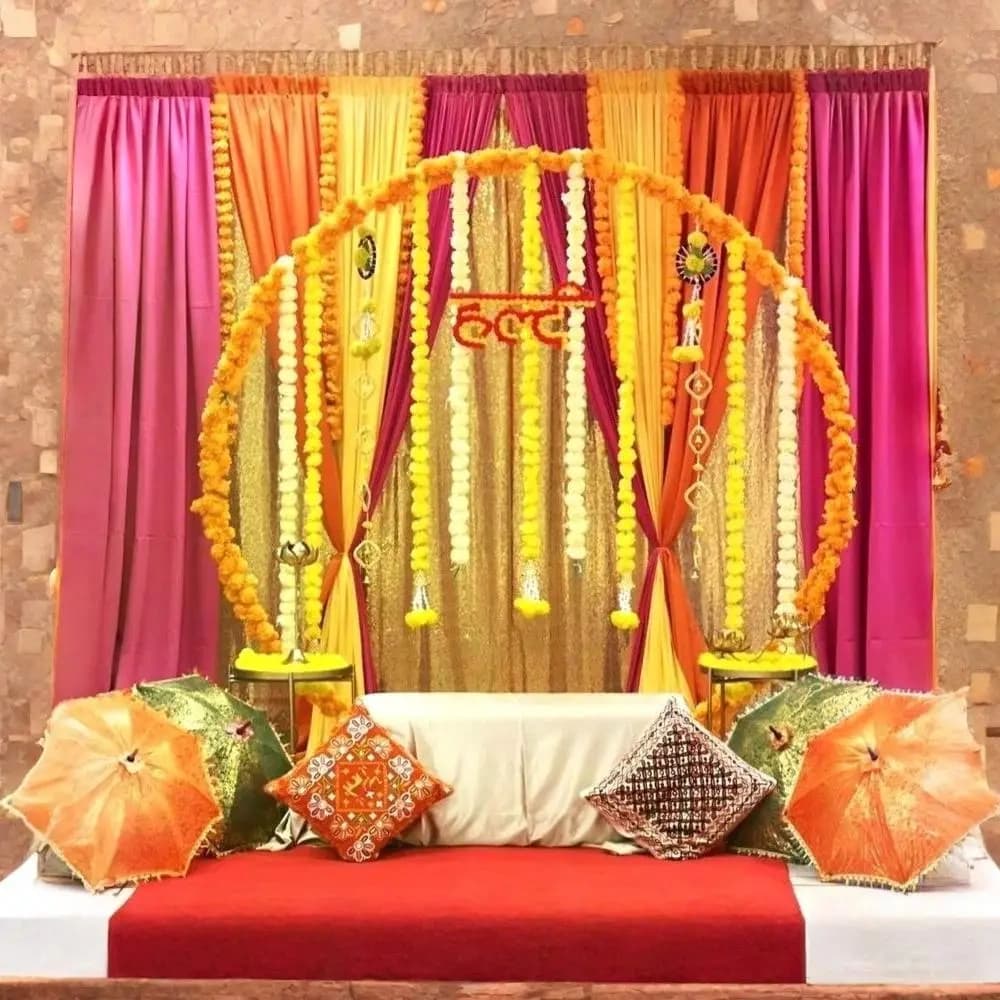 Marigold Magic Haldi Setup Decor — view 1 of 1
