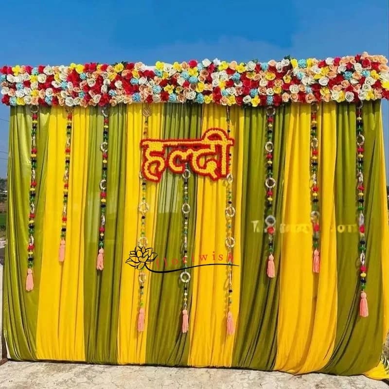 Wedding Haldi Backdrop Set — view 1 of 1