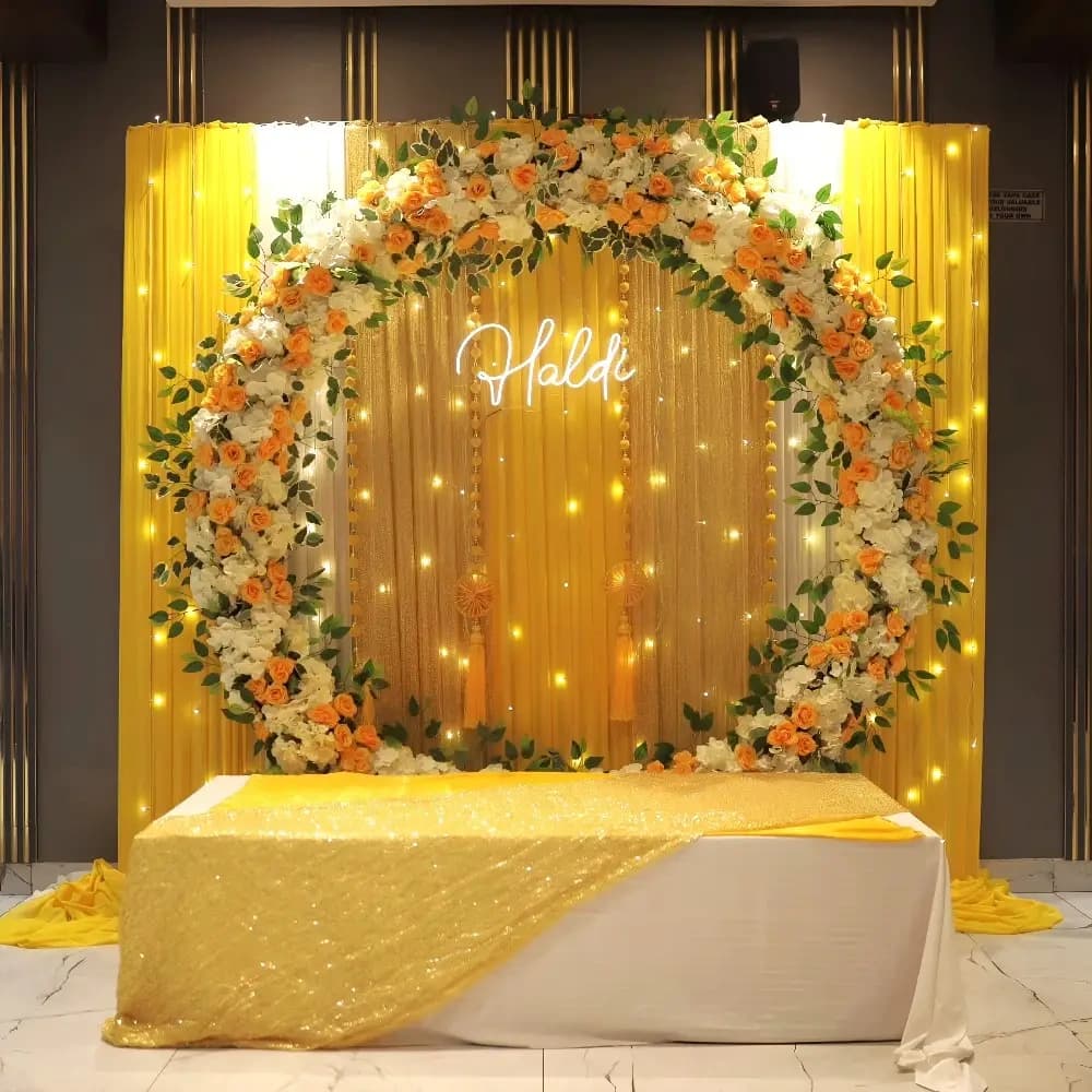 Ring Floral Haldi Setup Decor — view 1 of 1