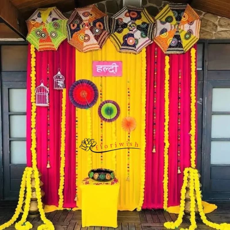 Simple Indoor Haldi Decoration Set — view 1 of 1