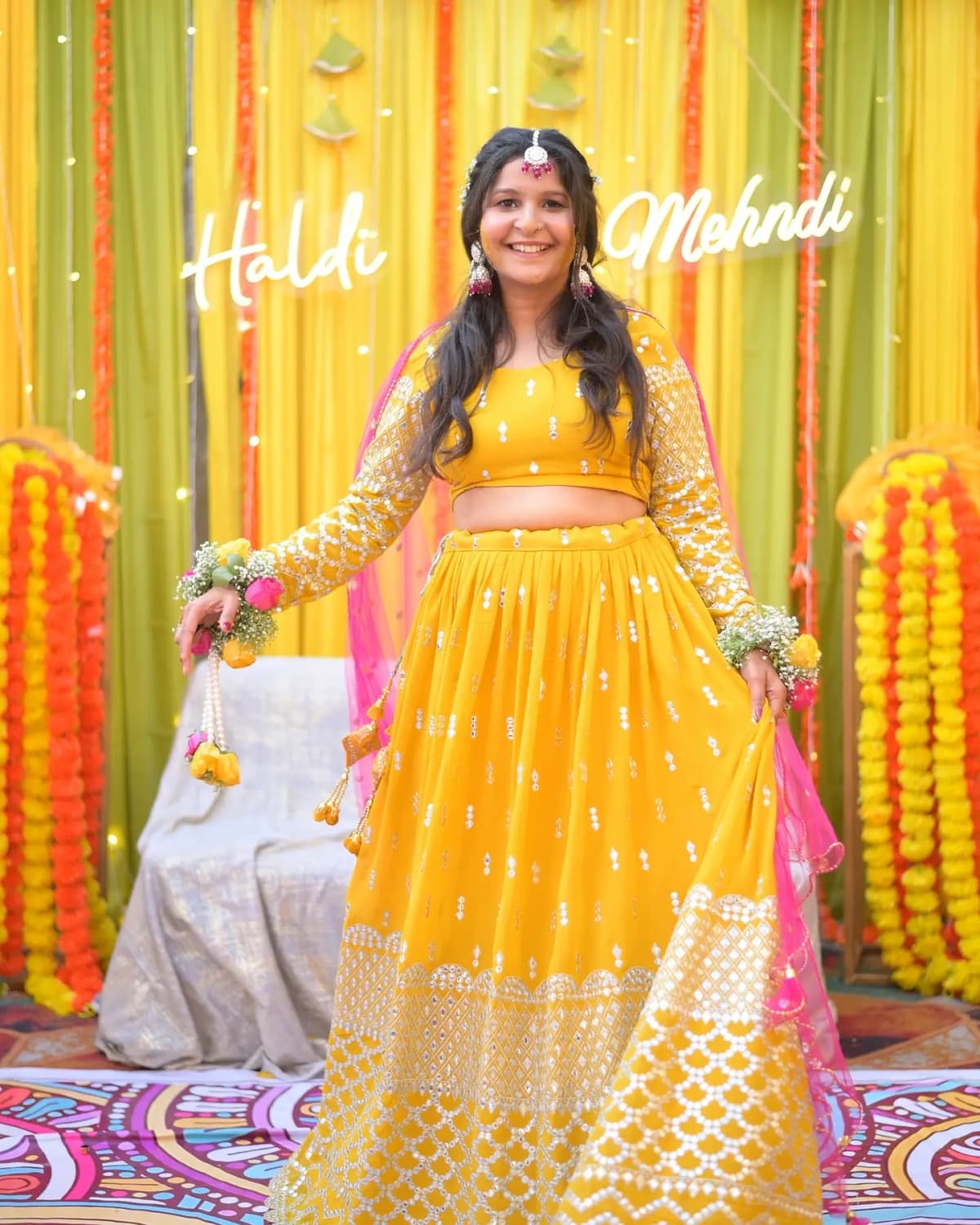 Haldi And Mehndi Setup At Home Decor — view 2 of 2