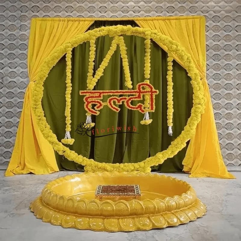 Haldi Flower Backdrop Decoration Set — view 1 of 1
