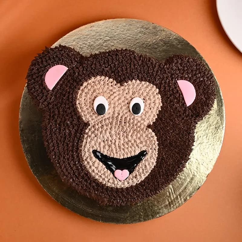 Whimsical Monkey Face Designer Cake Delice — view 3 of 5