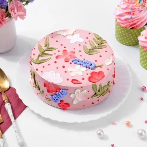 Pink Floral Delight Cake Delice — view 2 of 3