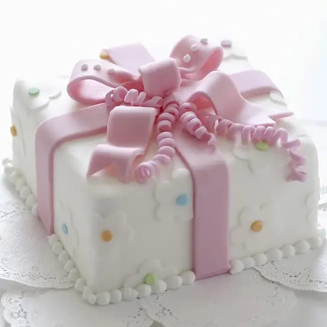 Pink Bow Wrap Truffle Cake Delice  1 Kg — view 1 of 3
