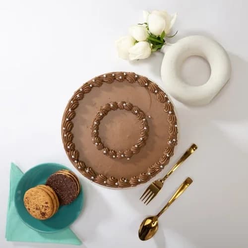 Decadent and Creamy Chocolate Truffle Round Cake Sweet — view 3 of 3