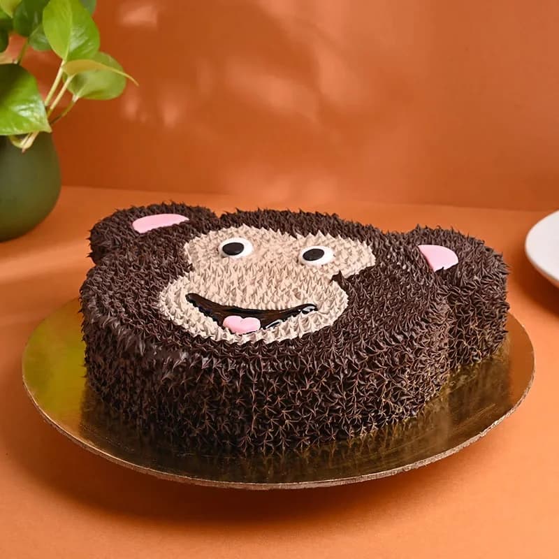 Whimsical Monkey Face Designer Cake Delice — view 1 of 5