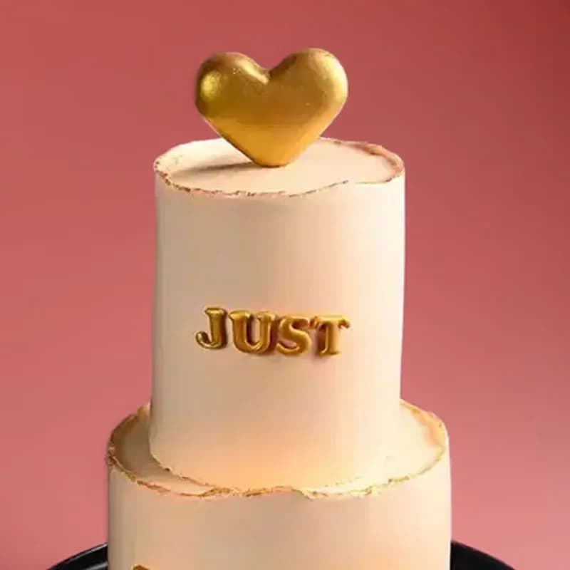 Golden Heart Engagement Cake Sweet — view 2 of 3