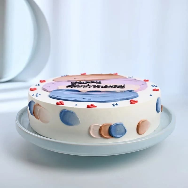 Happy Anniversary Colourful Chocolate Cake Sweet — view 2 of 5