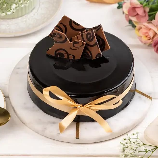 Chocolate Truffle Cake With Heart Shaped Topper Delice  500Gm — view 2 of 3
