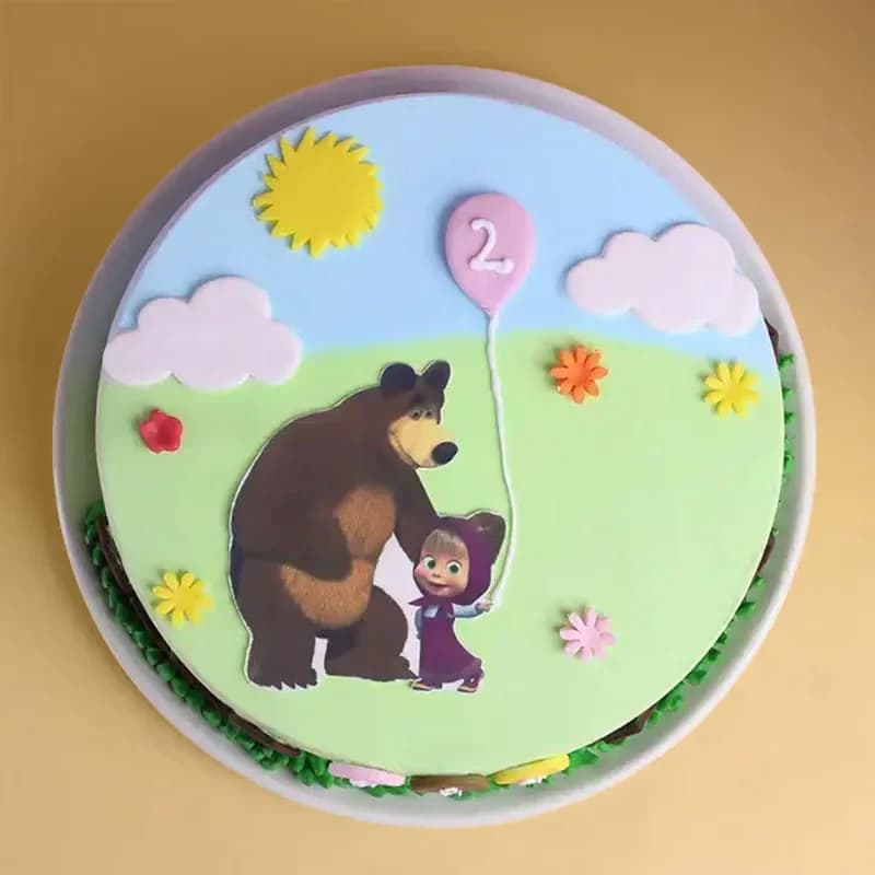 Masha N Bear Birthday Fun Cake Delice — view 2 of 3