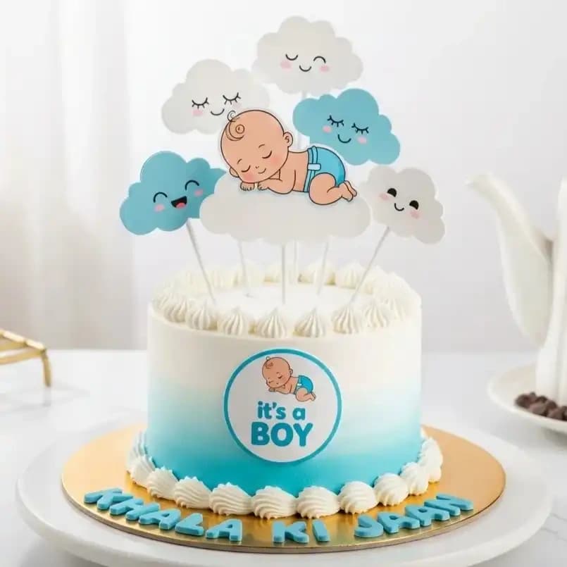 Baby Boy Welcome Cake Fantasy — view 2 of 2