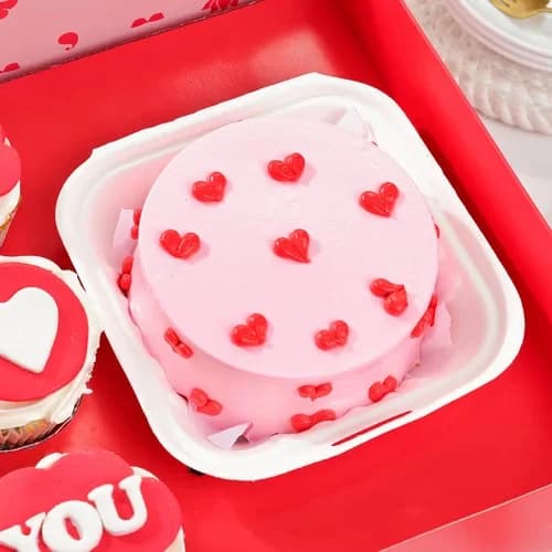 Sweetheart Cupcake And Cake Combo Sweet — view 2 of 3