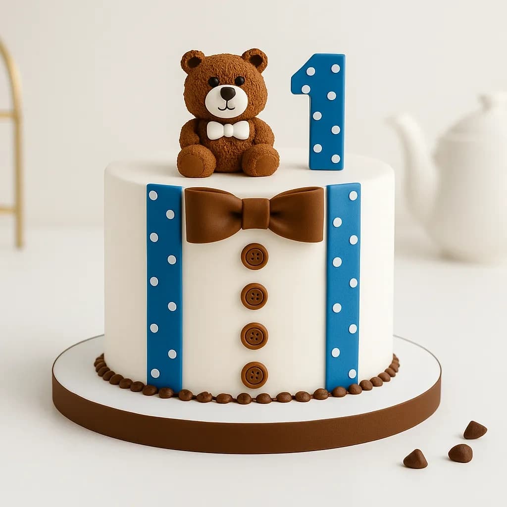 Teddy Delice Cake for 1st Birthday — view 1 of 1