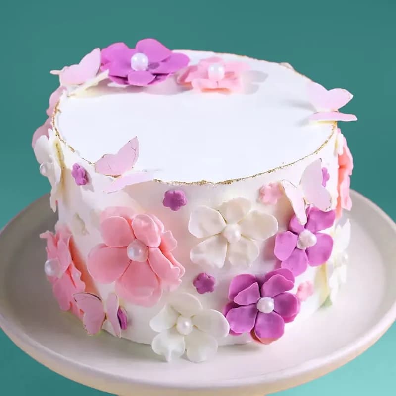 Blooms N Pearls Theme Cake Sweet — view 2 of 3