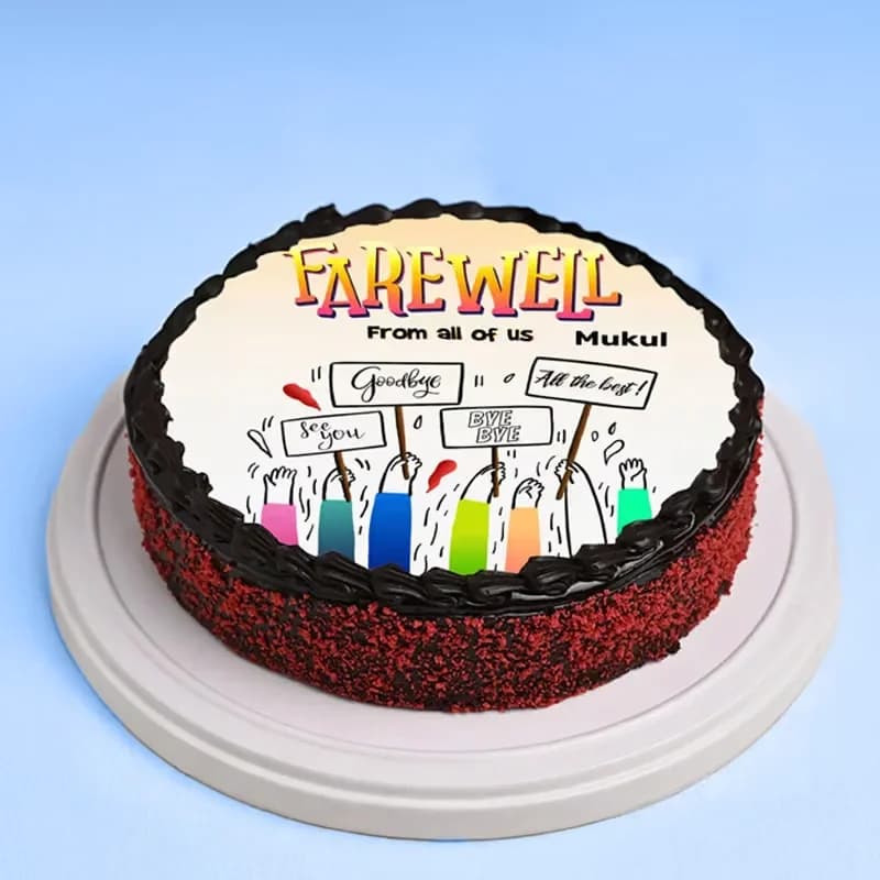 Farewell Wishes Choco Red Velvet Cake Sweet — view 2 of 3