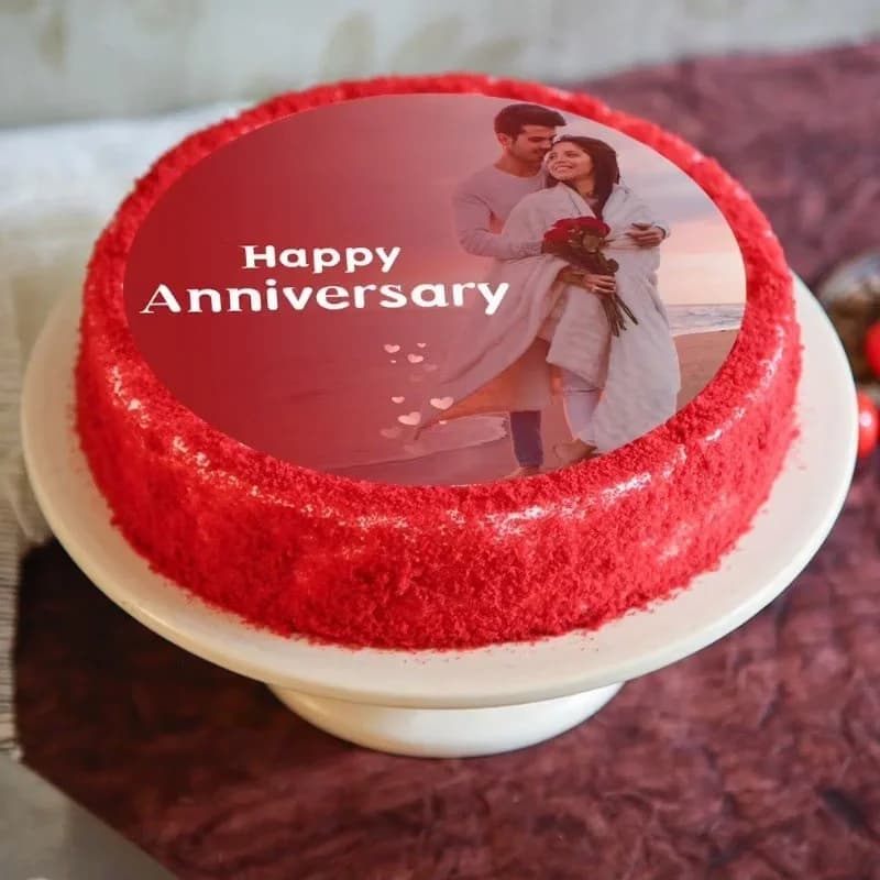 Photo Anniversary Red Cake Sweet — view 1 of 3
