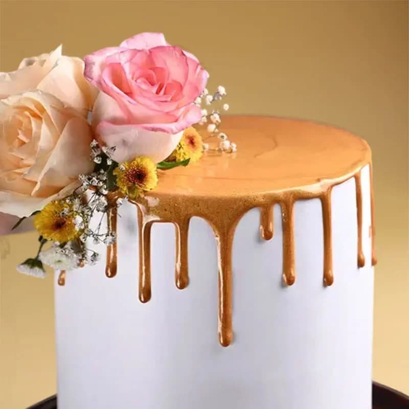 Golden Drip Floral Cake Sweet — view 2 of 3