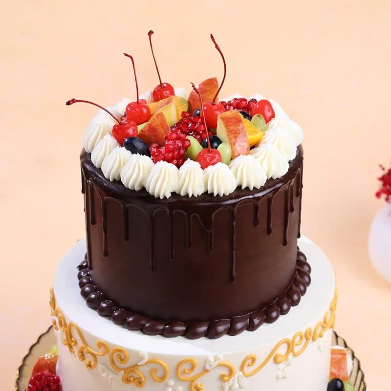 Two Tier Fruit Theme Cake Sweet — view 4 of 4