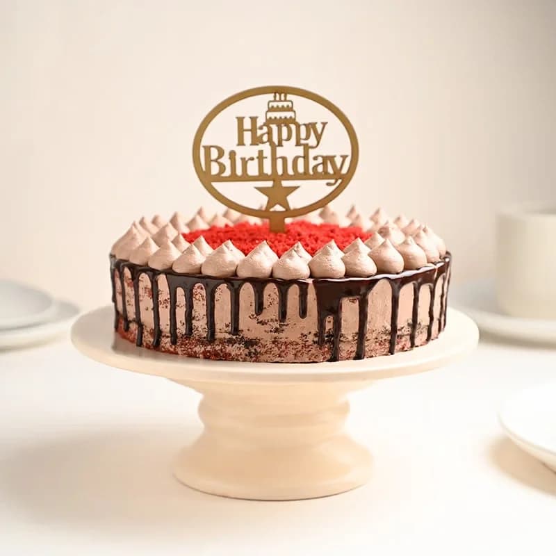 Happy Birthday Red Velvet Choco Cake Sweet — view 1 of 3
