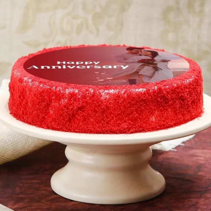 Photo Anniversary Red Cake Sweet — view 2 of 3