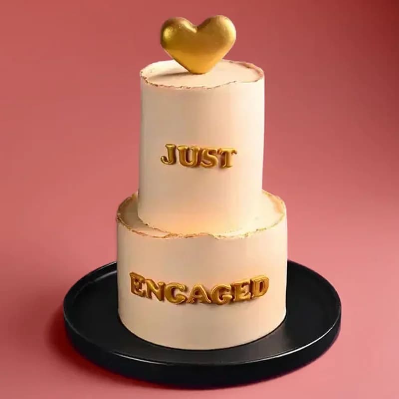 Golden Heart Engagement Cake Sweet — view 3 of 3