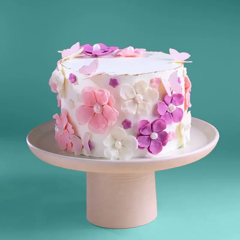 Blooms N Pearls Theme Cake Sweet — view 3 of 3