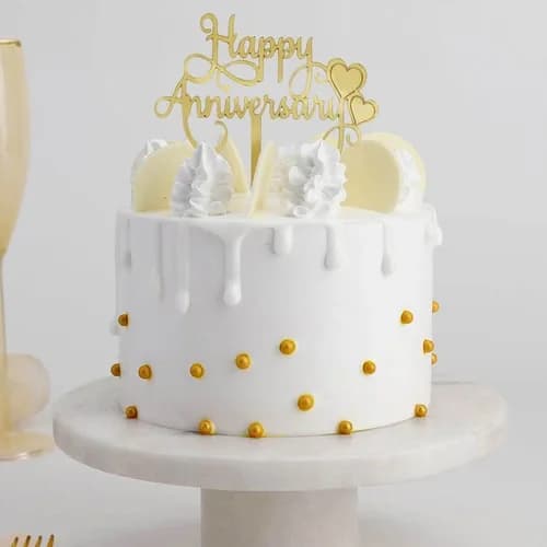 Yummy Pineapple Anniversary Special Cake Sweet — view 2 of 2