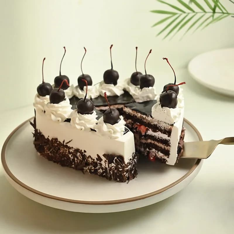 Choco Dipped Cherries Black Forest Heart Cake Sweet — view 3 of 3