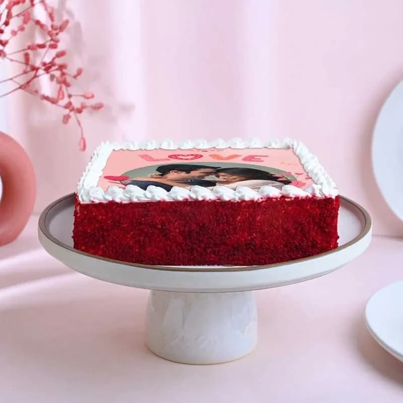 Personalised Red Velvet Photo Cake Delice — view 3 of 3