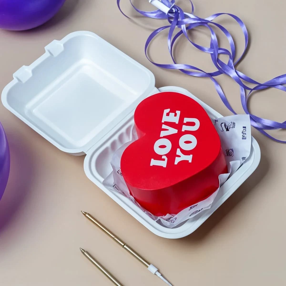 Heart-Shaped Bento Cake Sweet — view 1 of 2