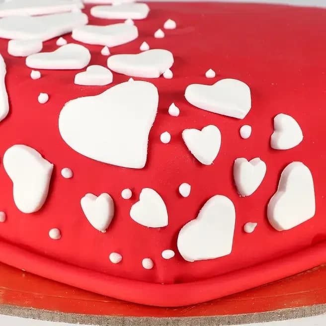 Special Hearts Truffle Fondant Cake Sweet - 2 Kg — view 3 of 3
