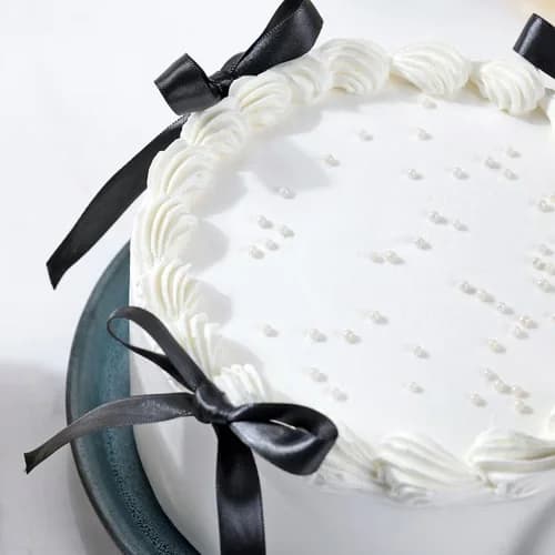 Classy Pearl & Ribbon Cake Delice — view 2 of 3