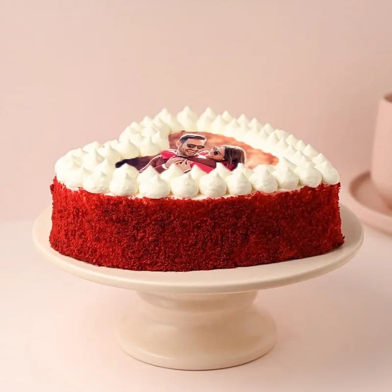 Delish Heart Shape Red Velvet Photo Cake Delice — view 3 of 3