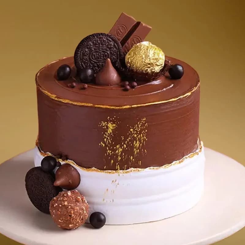 Assorted Toppings Milk Chocolate Cake Sweet — view 2 of 3