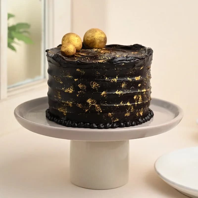 Golden Choco Balls Birthday Chocolate Cake Delice — view 3 of 4
