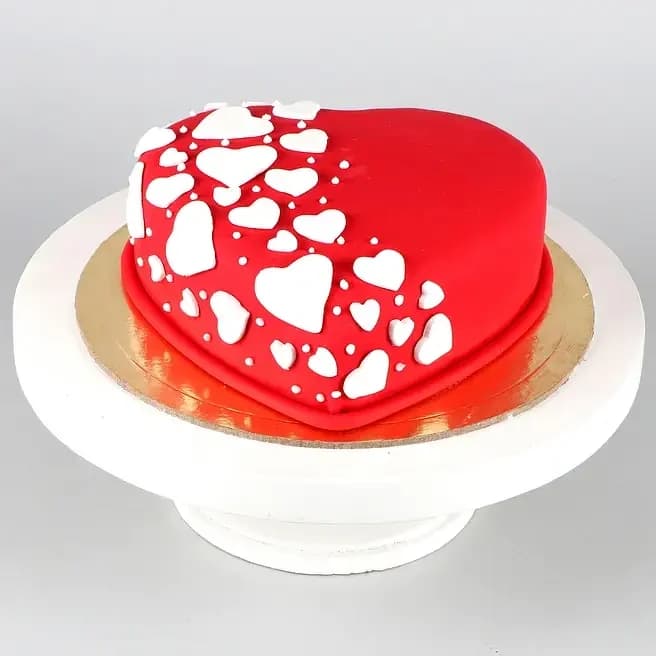 Special Hearts Truffle Fondant Cake Sweet - 2 Kg — view 2 of 3