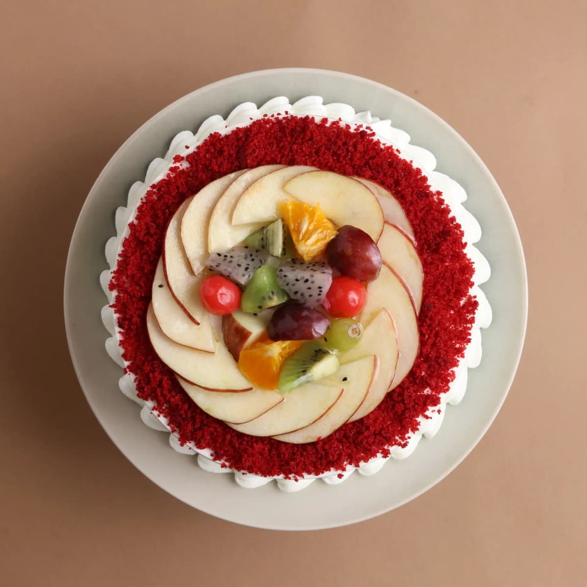 Eggless Red Velvet Fruit Cake Delice — view 2 of 3