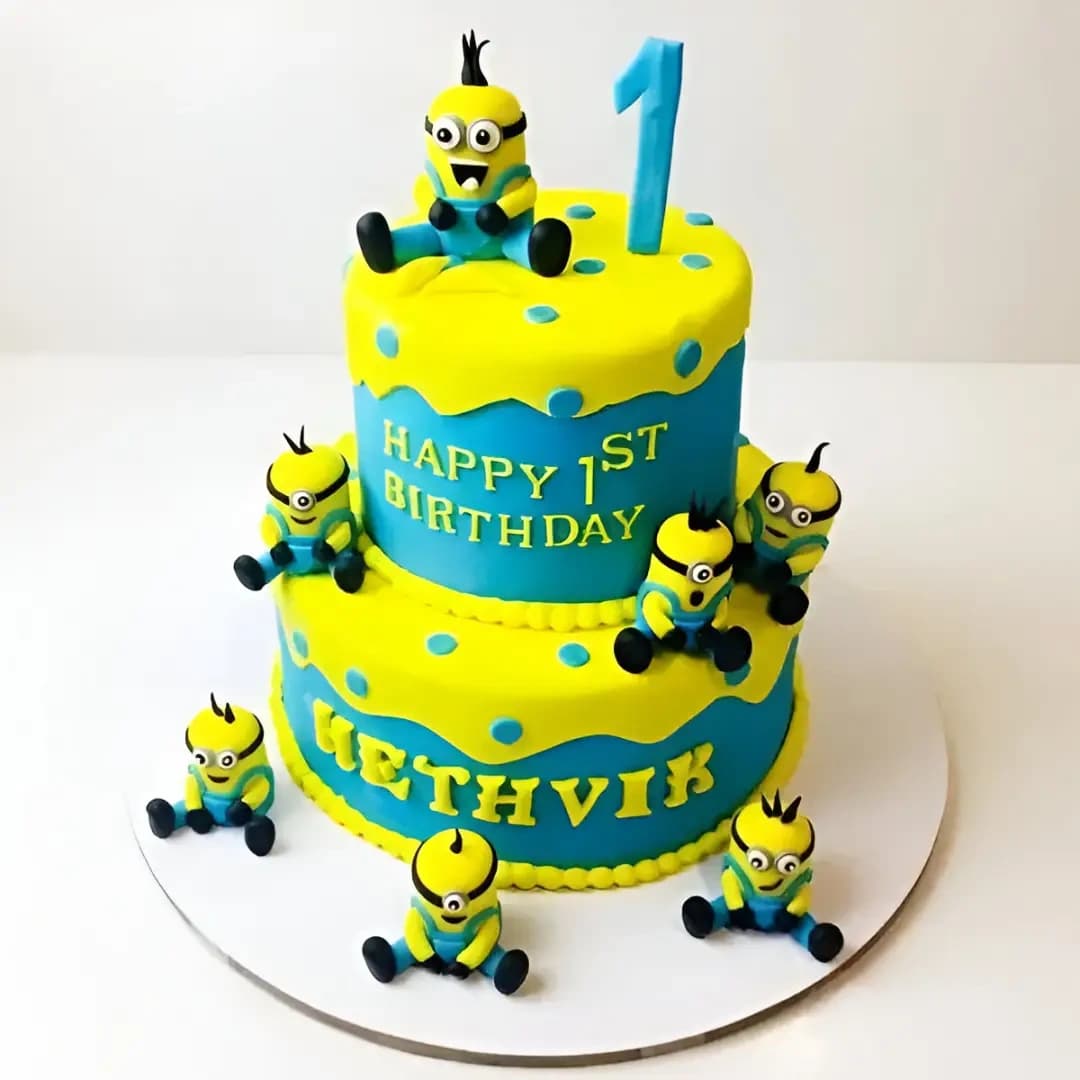 2 Tier Minion Theme Cake Dream — view 1 of 3