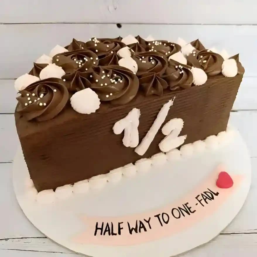 Half Birthday Chocolate Cake Sweet — view 2 of 2