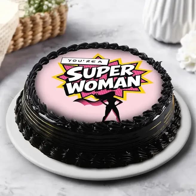 Iconic Super Women Eggless Photo Cake Delice  500g — view 2 of 3