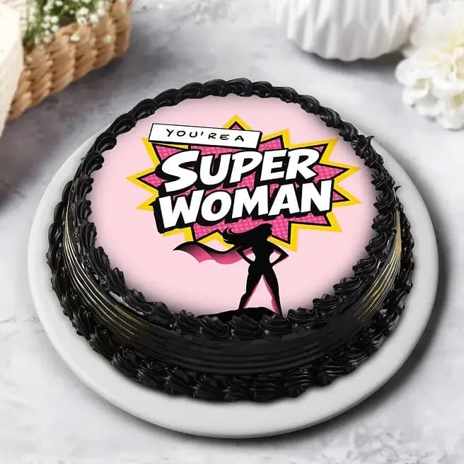 Iconic Super Women Eggless Photo Cake Delice  500g — view 1 of 3