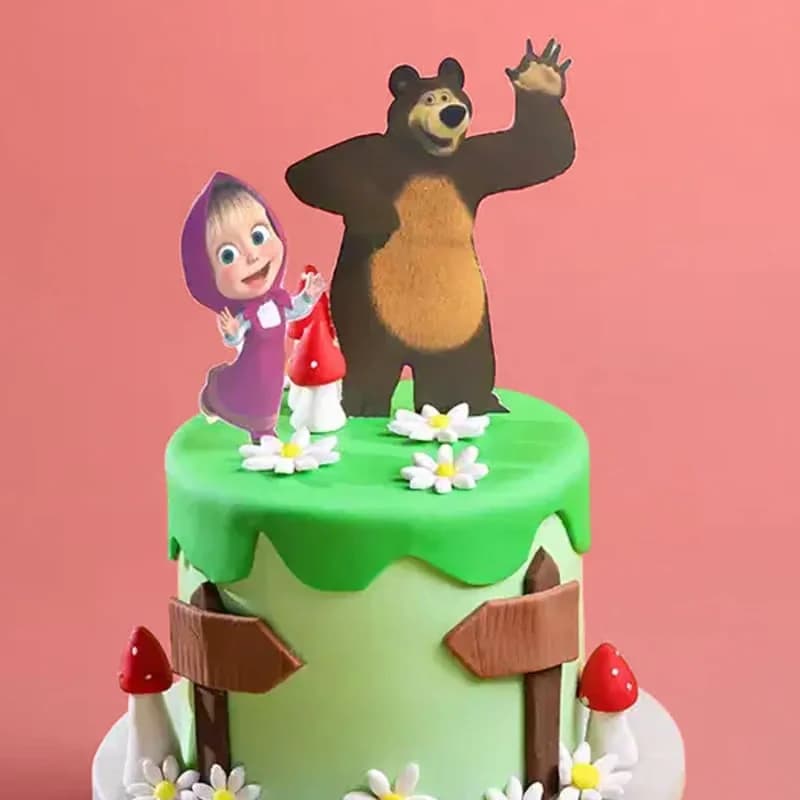 Masha N Bear Forest Scene Cake Sweet — view 2 of 3