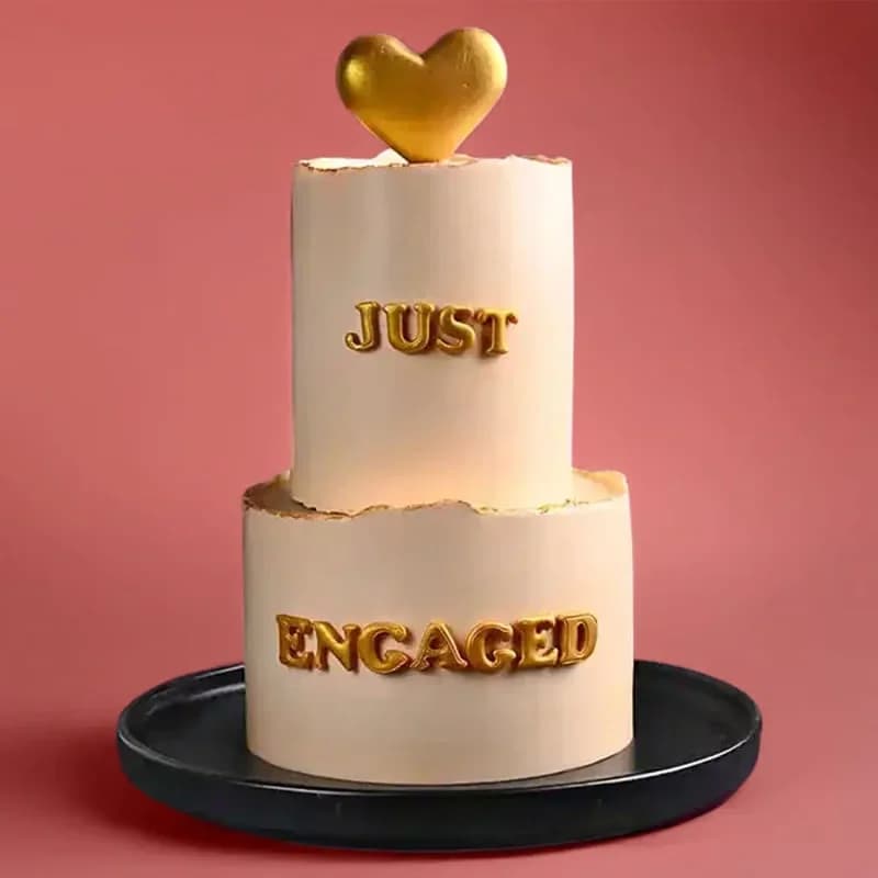 Golden Heart Engagement Cake Sweet — view 1 of 3