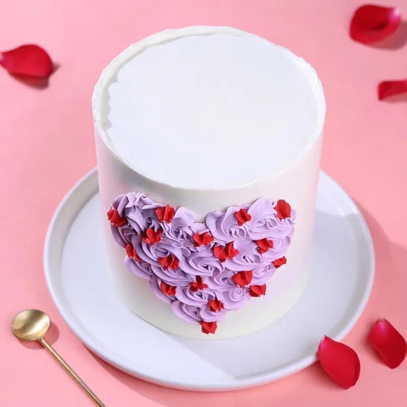 Lavender Love Heart Chocolate Cake Delice — view 2 of 3