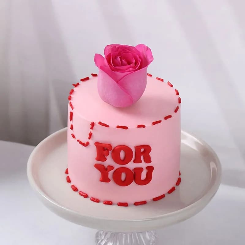 Pink Rose For You Butterscotch Cake Delice — view 1 of 3