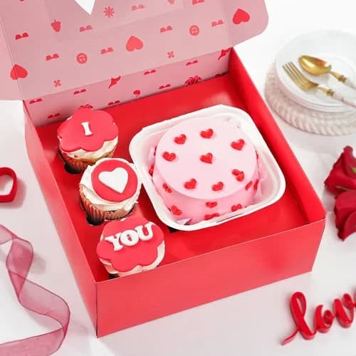 Sweetheart Cupcake And Cake Combo Sweet — view 3 of 3