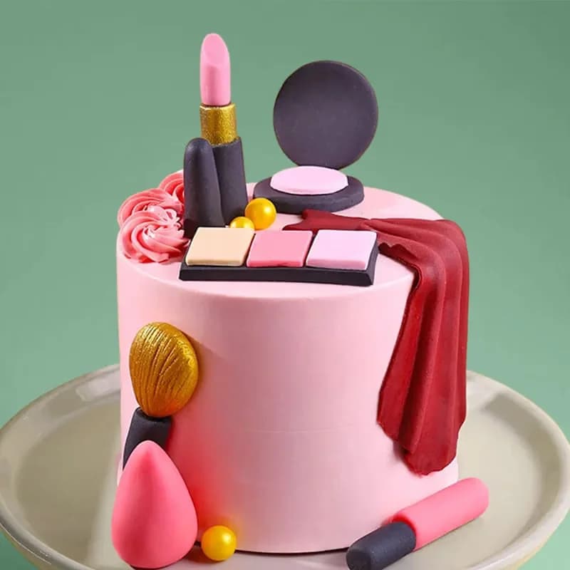 Glam Makeup Theme Cake Sweet — view 2 of 3