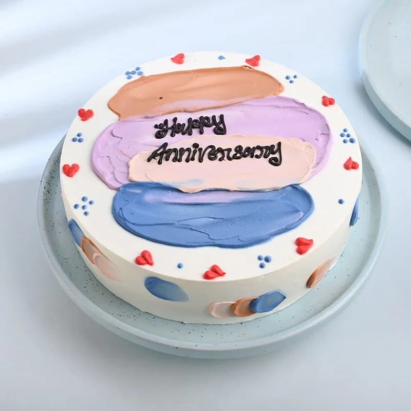 Happy Anniversary Colourful Chocolate Cake Sweet — view 1 of 5